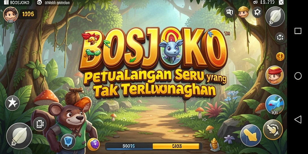 Tampilan gameplay menarik dalam petualangan BOSJOKO.