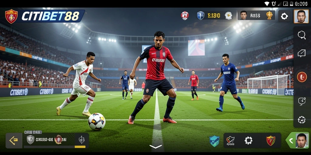 Tangkapan layar gameplay CITIBET88 menampilkan aksi olahraga yang seru.