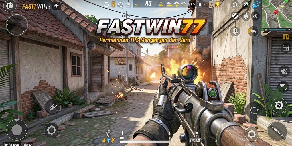 Screenshot utama memperlihatkan aksi mendebarkan dalam game TPS.