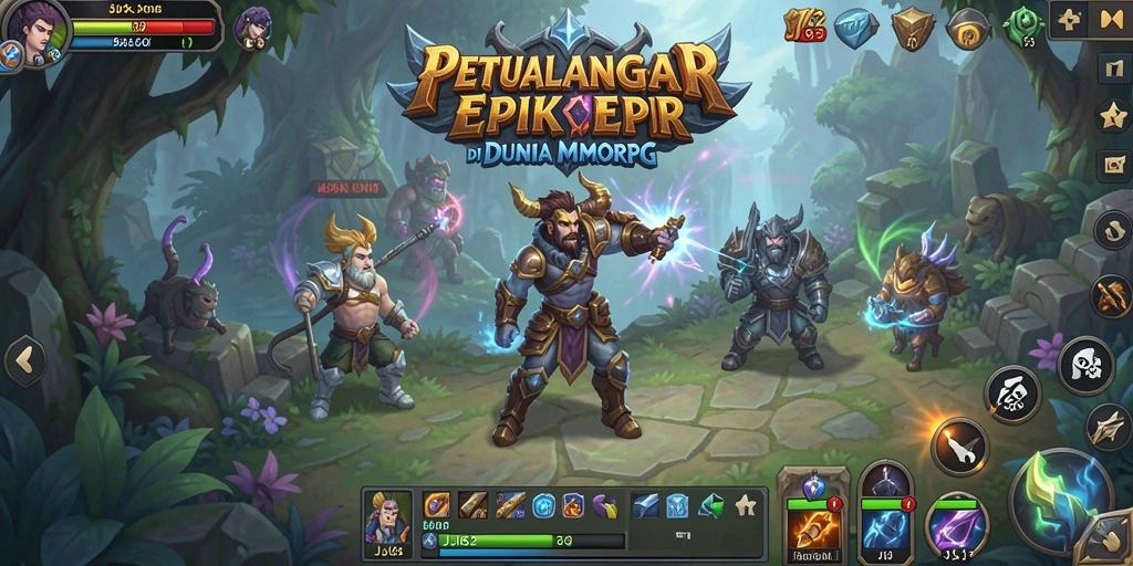 Tangkapan layar gameplay JJ62 menampilkan aksi seru MMORPG.