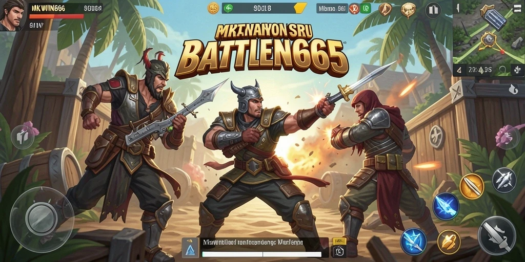 Gameplay Battle Royale yang intens dan seru di MKWIN666.