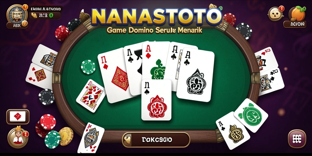 Screenshot gameplay NANASTOTO menunjukkan tindakan seru dalam permainan Domino.