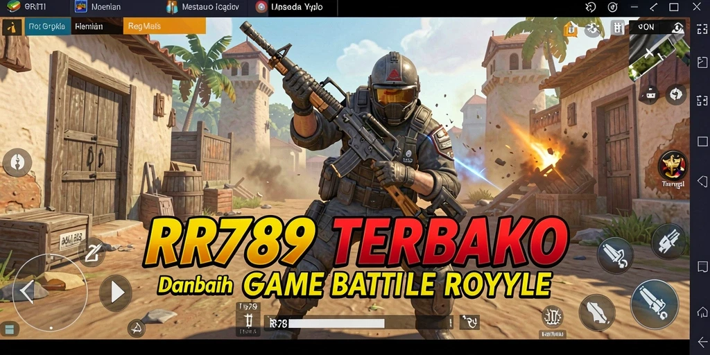Tangkapan layar gameplay RR789 menampilkan aksi pertarungan Battle Royale yang mendebarkan.