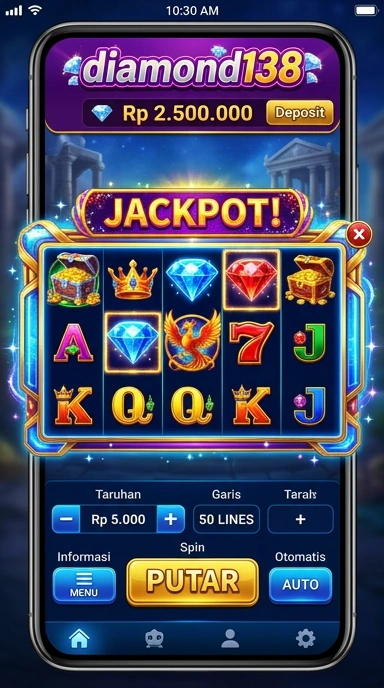 Tampilan antarmuka diamond138 yang menarik dan mudah digunakan.